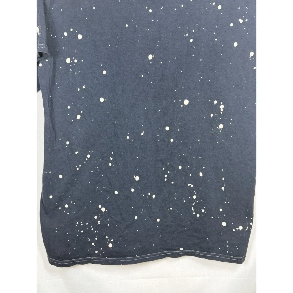 NASA Junk Food Clothing Tee Small Black Splatter Graphic Space Y2K